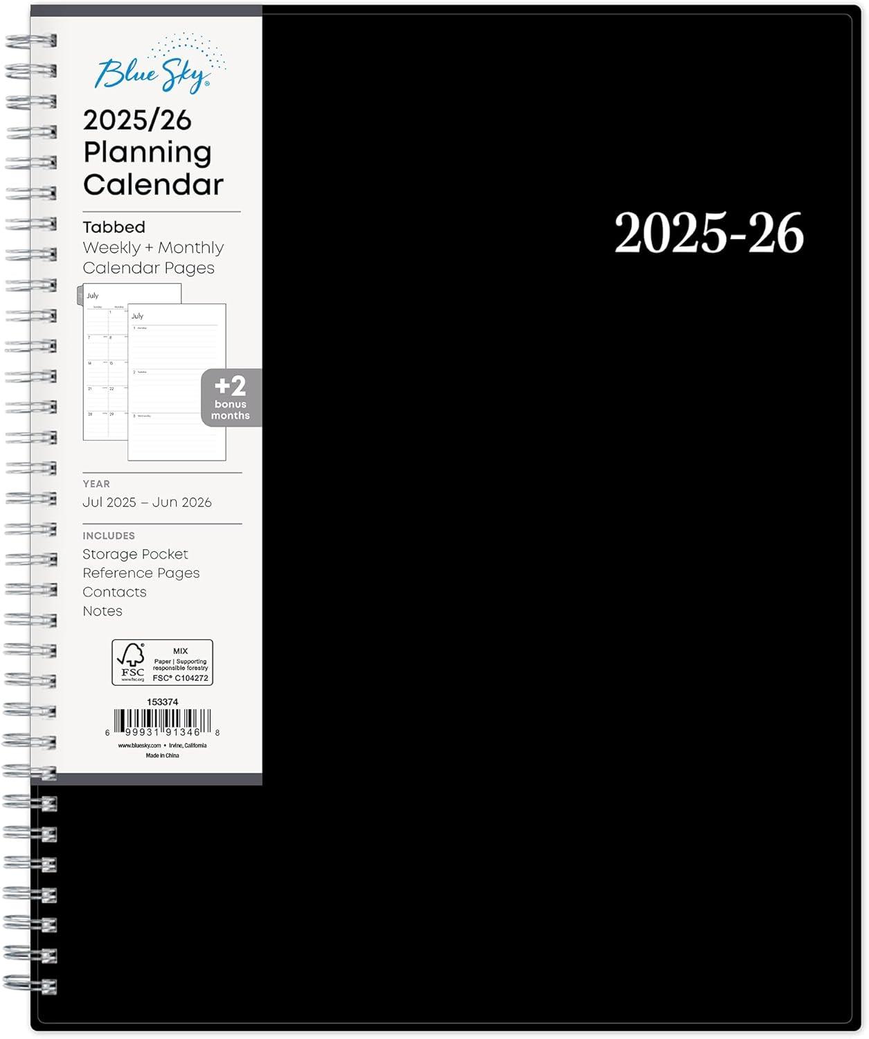 Compare Blue Sky & Enterprise Planners: Storage Pocket vs. Laminated Tabs... Calendar Showdown!