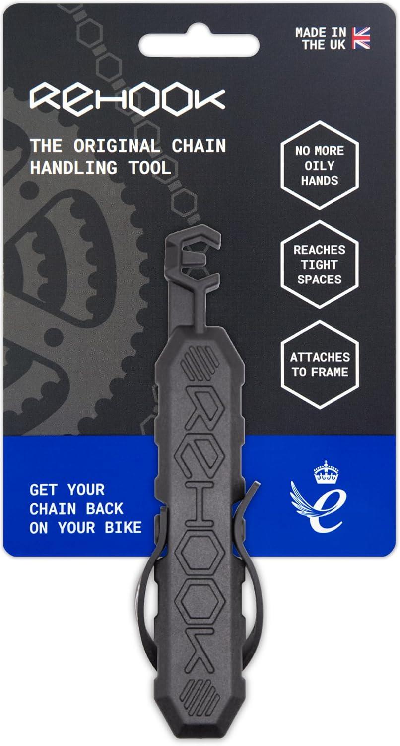Rehook Original Black Versus Messy Chains: Quick Fix for Cyclists... Tested Time-Saving Magic!