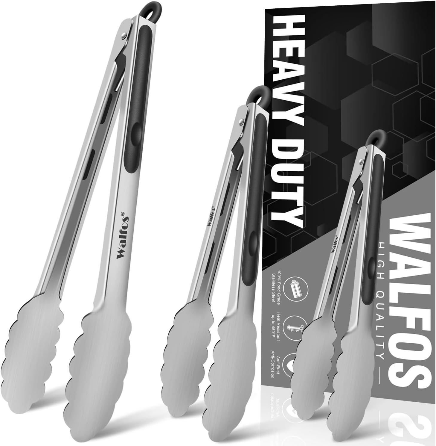Heavy-Duty vs. 12-Inch Tongs: Stainless Steel BBQ testing insights... Perfect Cook Set Use!