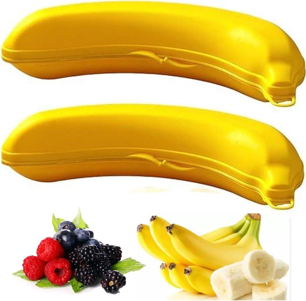 Travel Case Versus Keeper: Surprising Insights On Portable Banana Protection...Pack Of Two, BPA-Free, Trending (Yellow) - 50 Chars