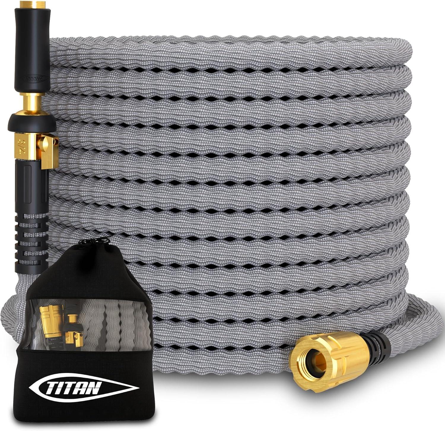 Titan Versus Competitor: Tested 50FT Non-Expanding Flexibility vs. Strength...Heavy Duty Home Use