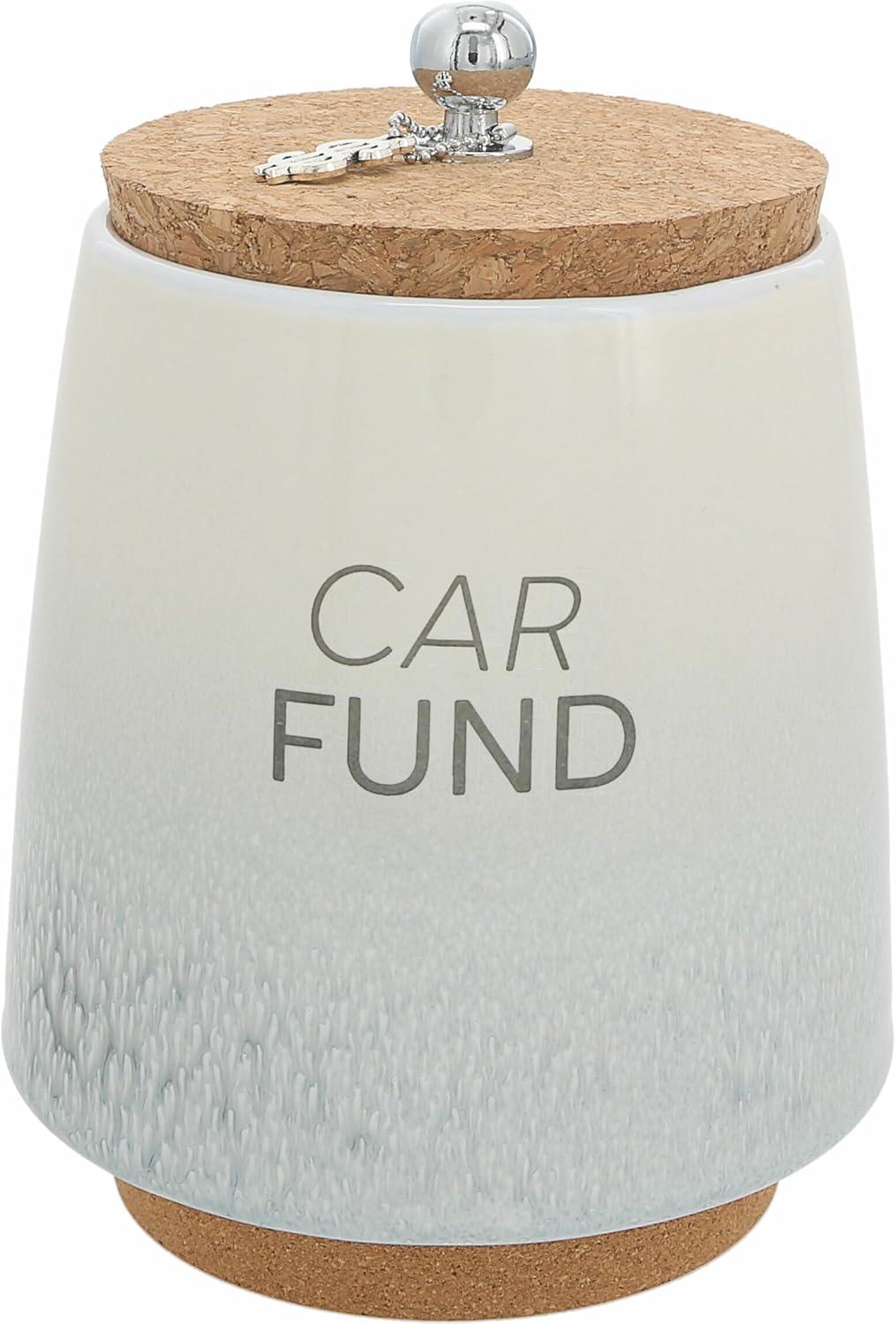 Car Fund Savings Jar: Cork Lid & Ombre Glaze Tested