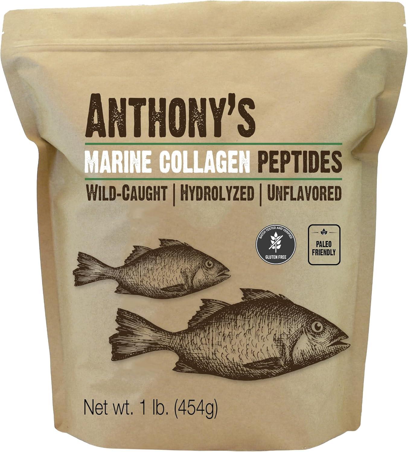 Anthony's Hydrolyzed Marine Collagen Peptides vs. Gluten-Free... Tested for Ketogenic Needs