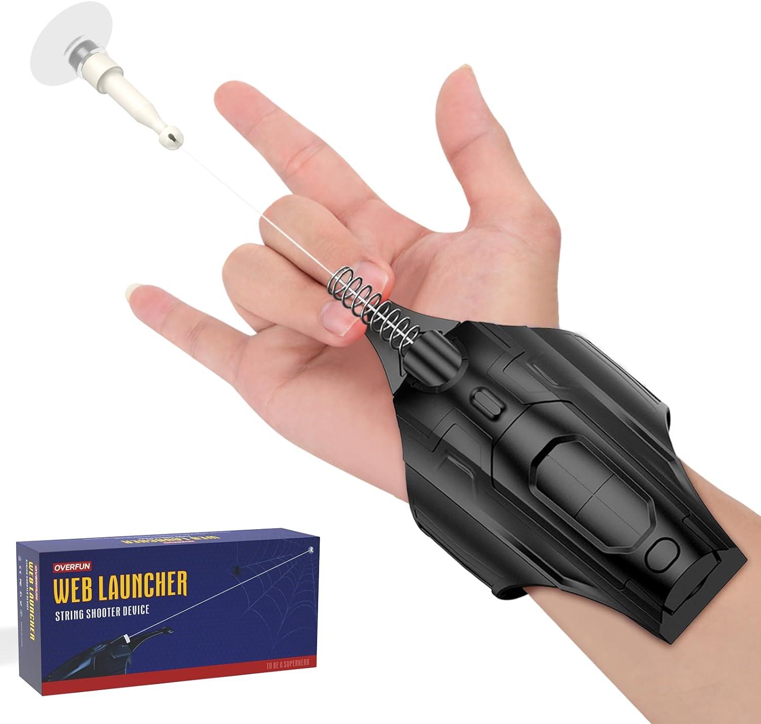 Web Launcher vs. Real Silk: Fun Toys Showdown for Men & Teens (Black)