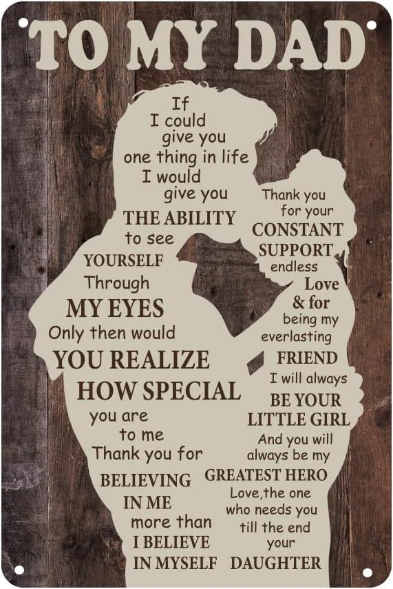 Quimoy To My Dad... Personalized Note vs. Vintage Tin Wall Art (Home Decor) - Funny Dad Gifts Showdown