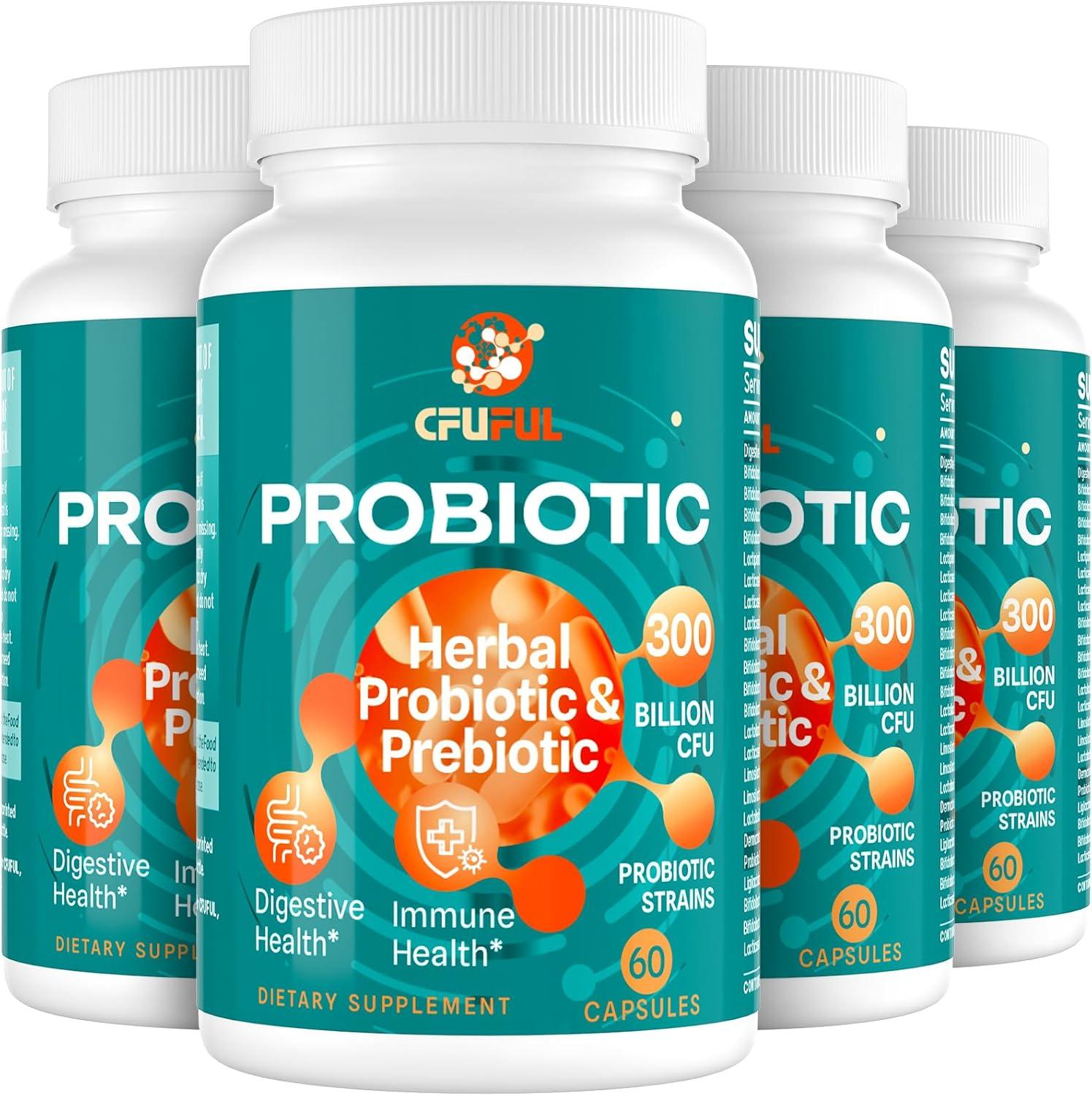 Probiotics Showdown: 24 Strains, 15 Herbs, 300B CFU - Daily Gut Health & Bloating