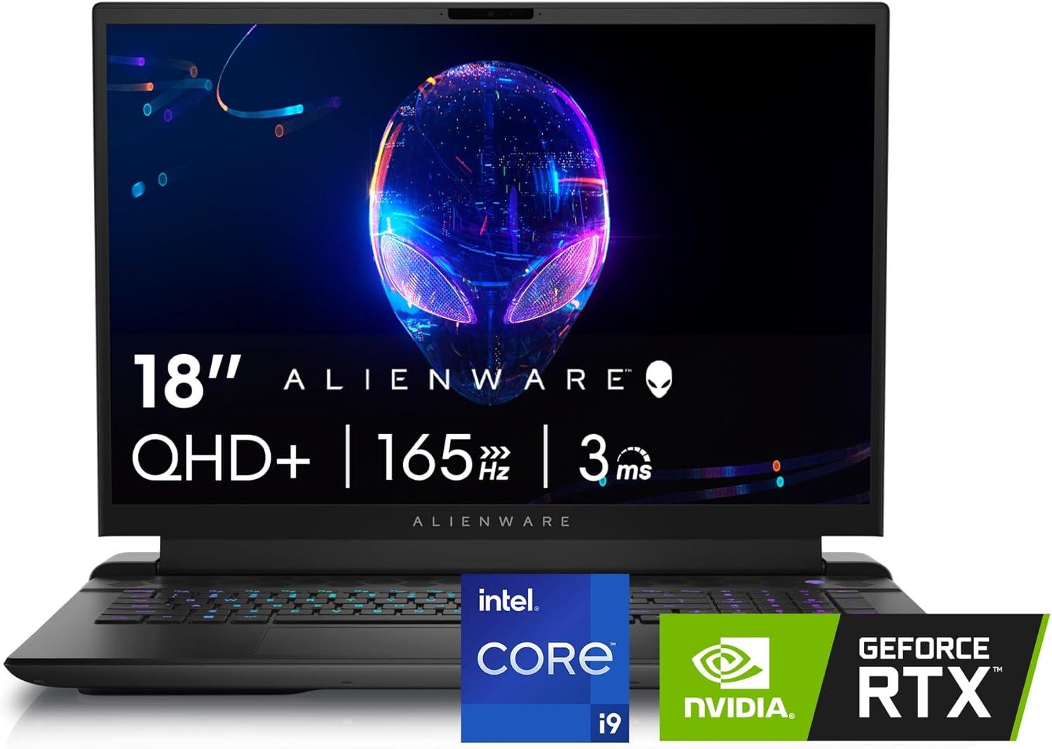 Surprising Showdown: Alienware M18 R2 GDX - 165Hz 3ms, i9-14900HX, 32GB DDR5, 1TB SSD, 12GB RTX, Windows 11, Onsite Service - Dark Design