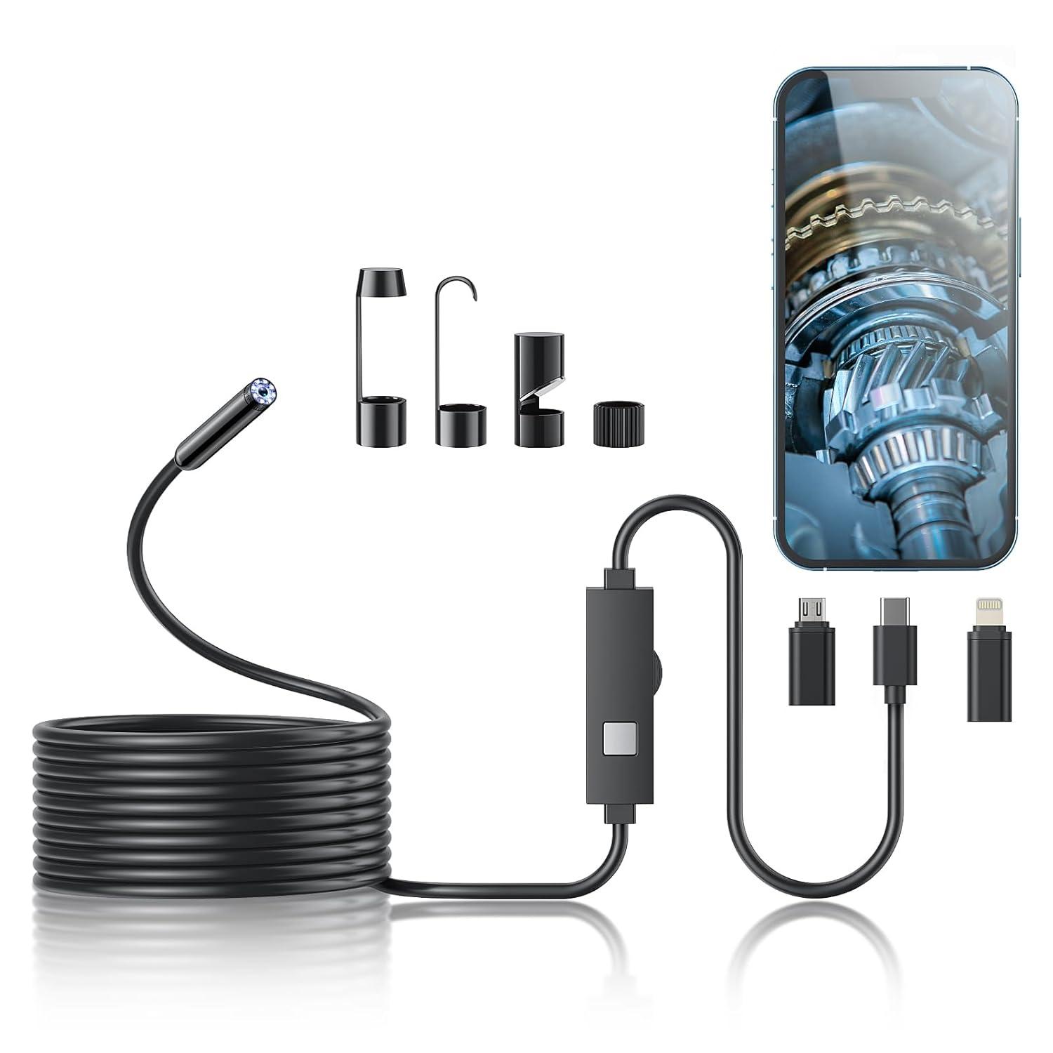 Surprising: Adjustable LED vs 16.4ft Lens in Borescope Showdown