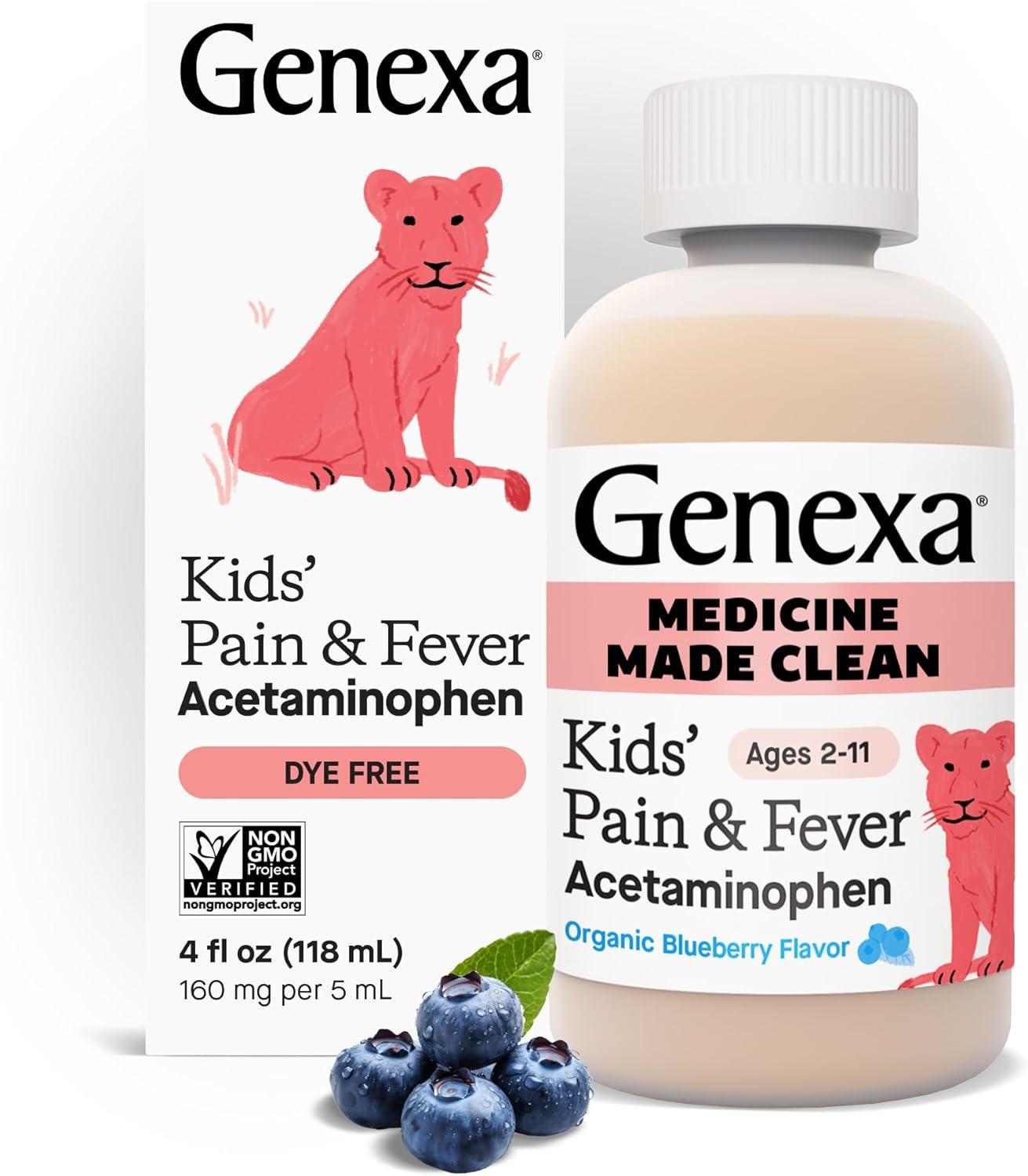 Genexa Kids' Clean: Dye Free, Tested, Versus Generic for Safe Fevers