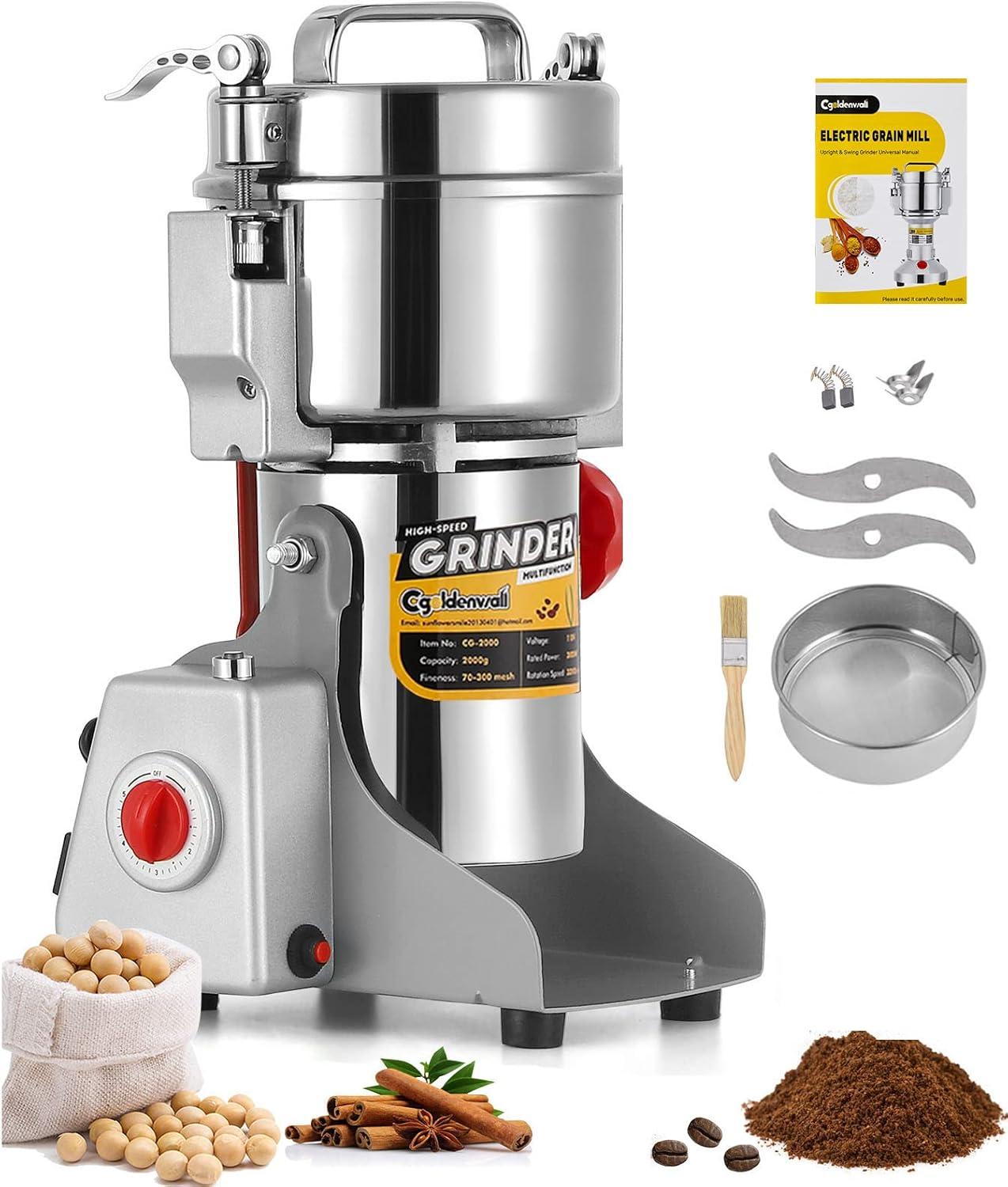 Surprising Spice Herb Grinder Showdown: 2400W Swing Type vs. Lower Wattage Model