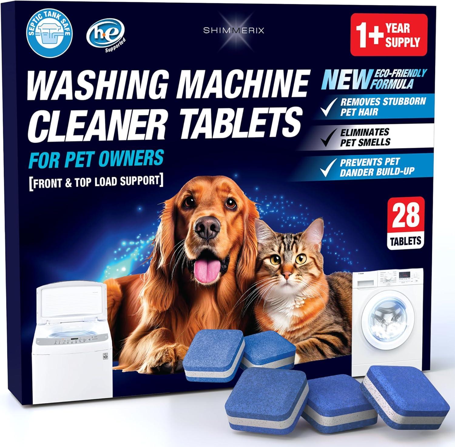 Washing Machine Cleaner Tablets for Pet Owners: Tested, Front Load Deep Clean, HE Support, Septic Safe, Hair & Smell Elimination