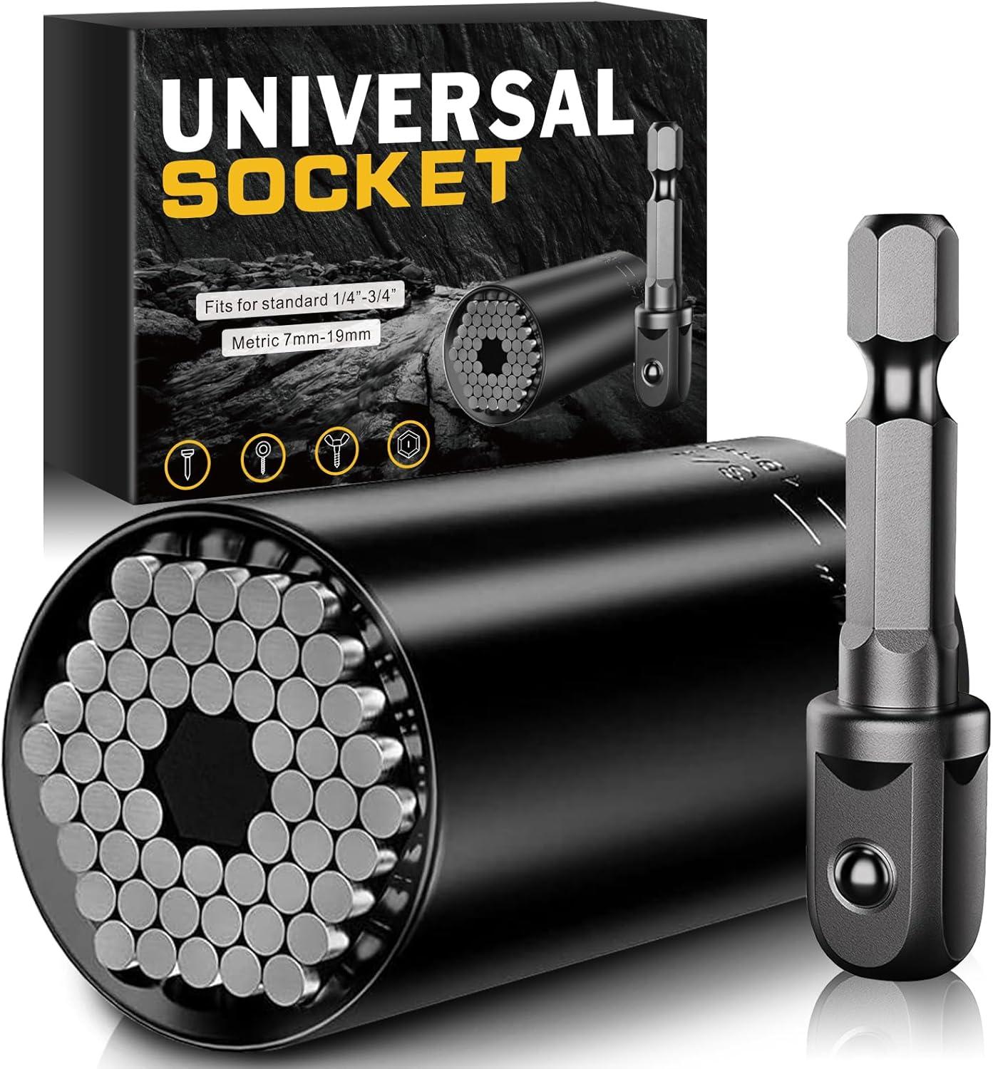 Power Tools Showdown: Universal Socket Set's Multi-Bit Versatility vs. 7-19mm Drill Adapter