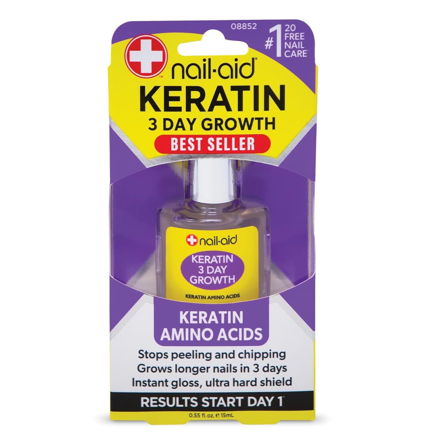 Nail-Aid Keratin 3-Day Growth vs. Strengthener: Tested for Fast Fixes