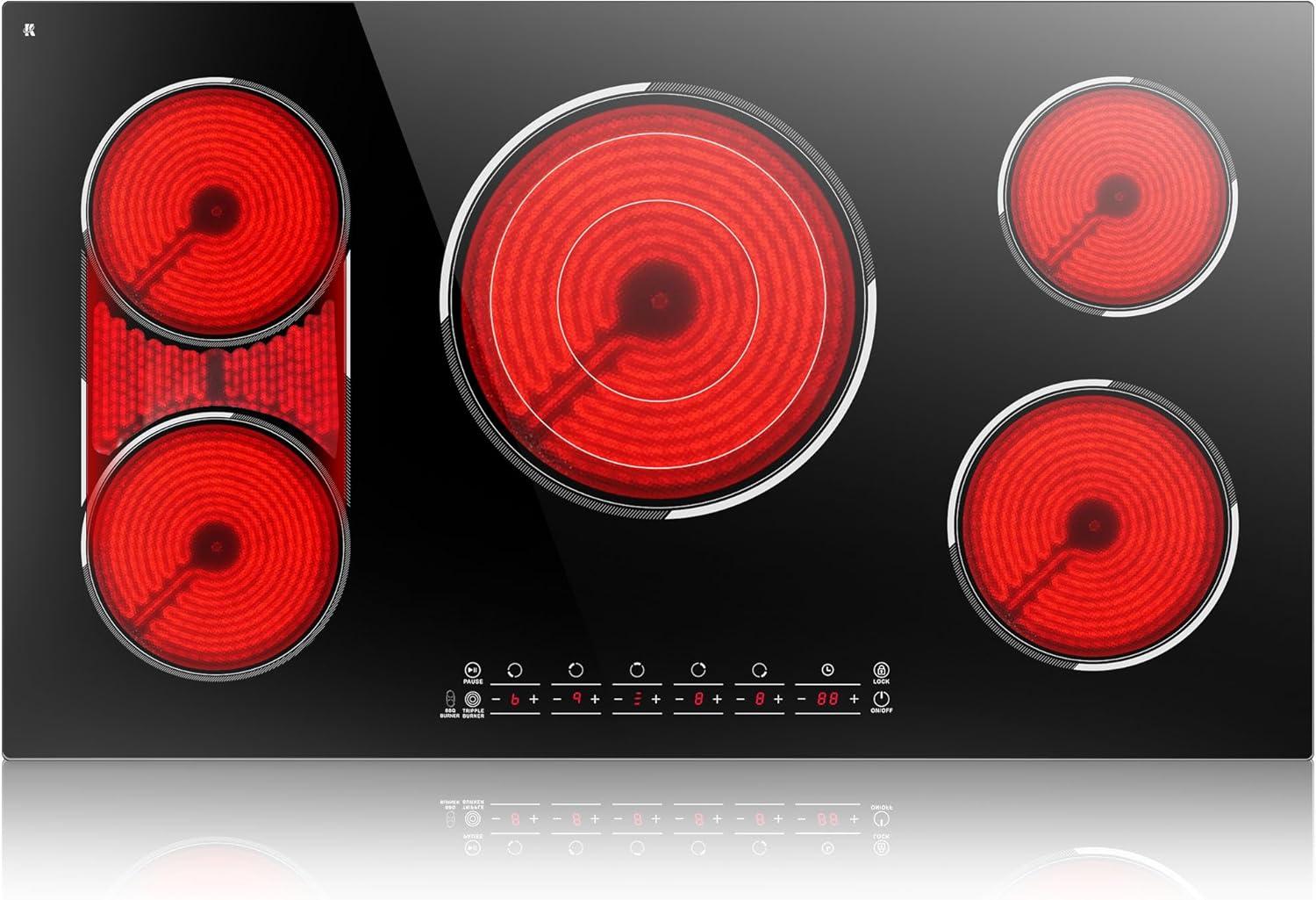 Surprising Electric Cooktop Showdown: 5-Burner vs BBQ Burner & 9600W Power