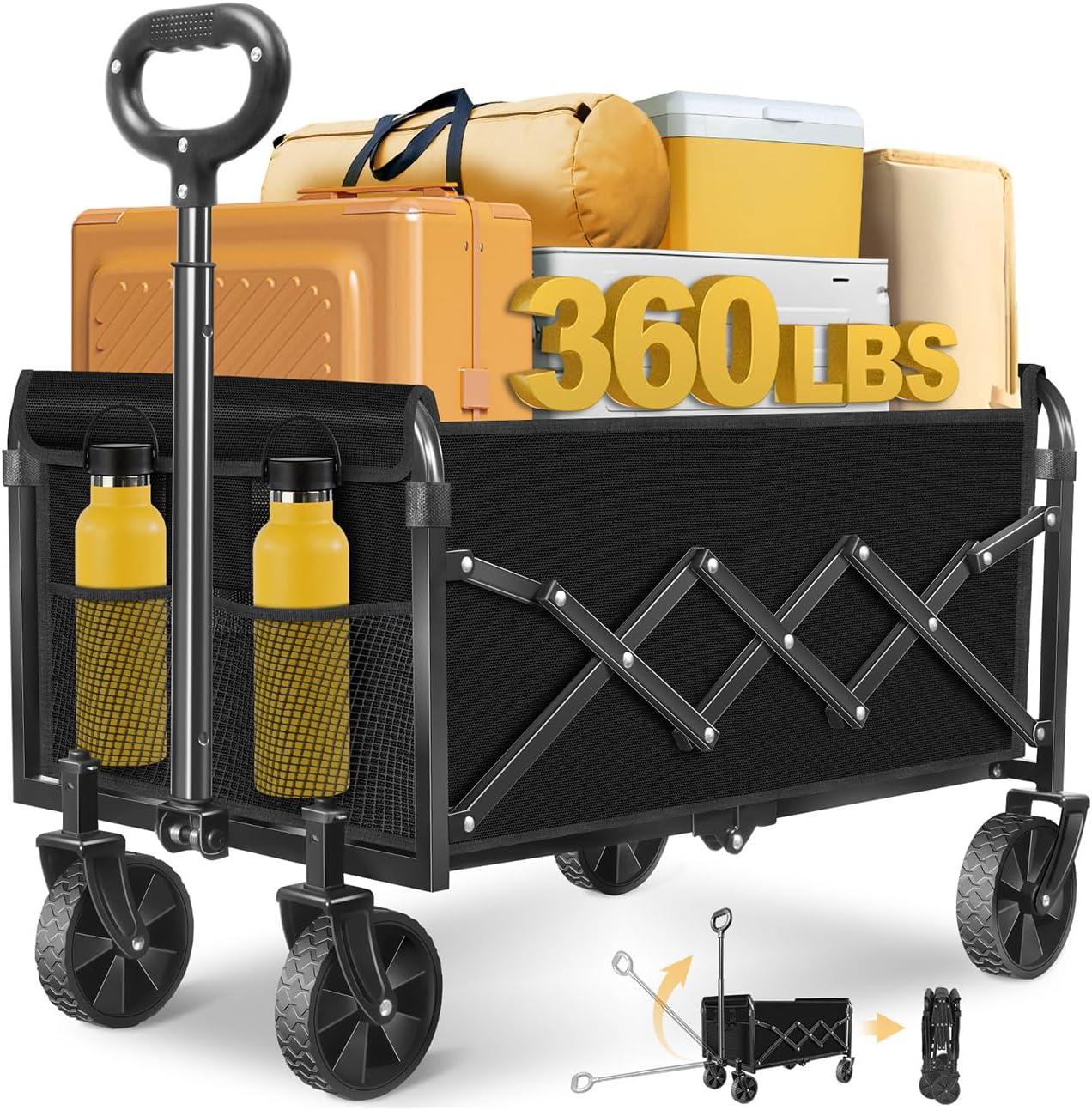 Surprising Showdown: Collapsible Wagon vs Foldable Cart, All-Terrain & 2 Cup Holders