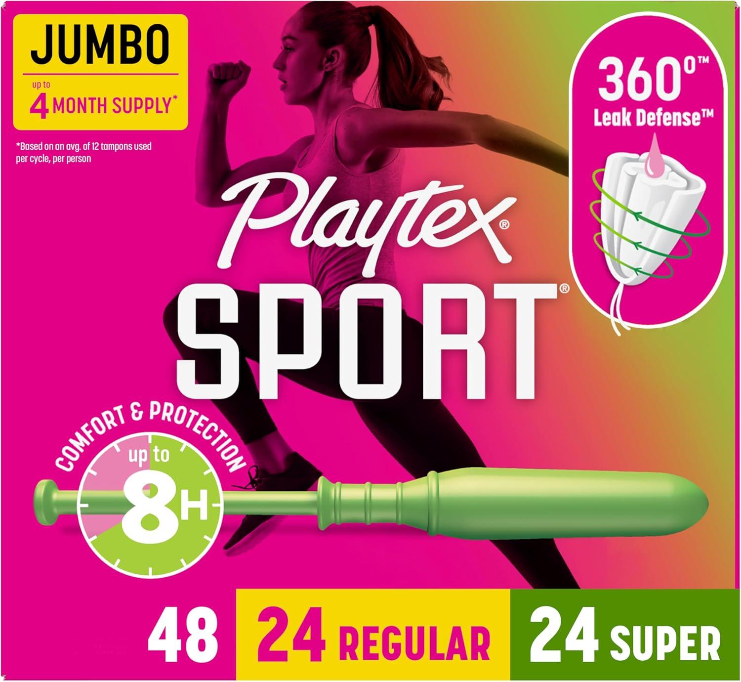 Playtex Sport Tampons Showdown: Regular vs. Super Choices