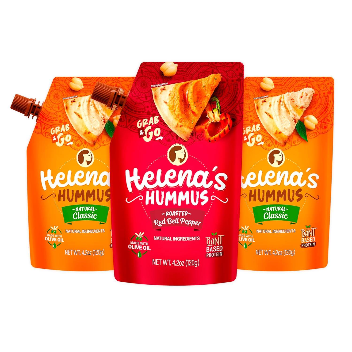 Helena Hummus Faceoff: Classic vs. Roasted Bell Pepper