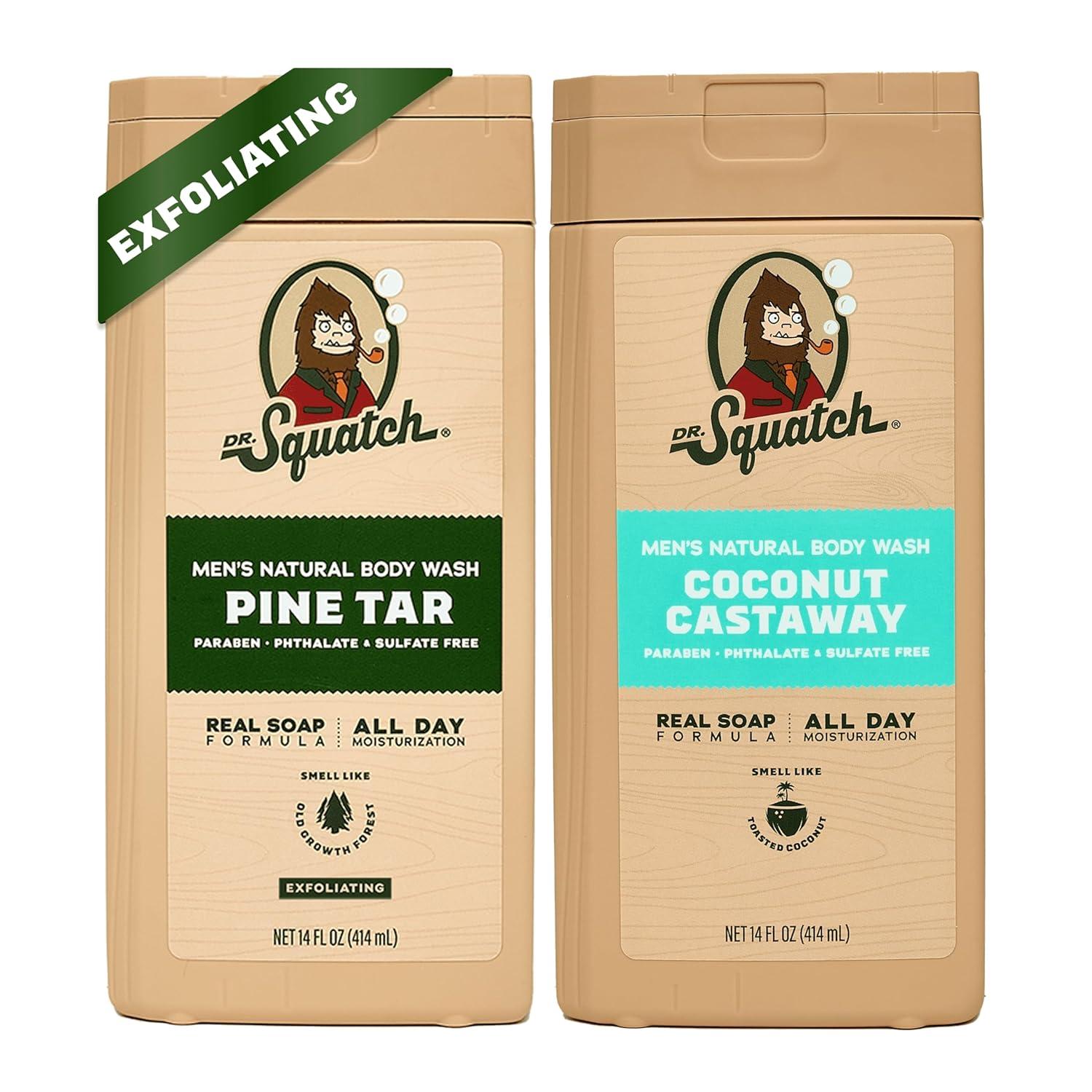 Dr. Squatch Body Wash Showdown: Pine Tar Meets Coconut Magic