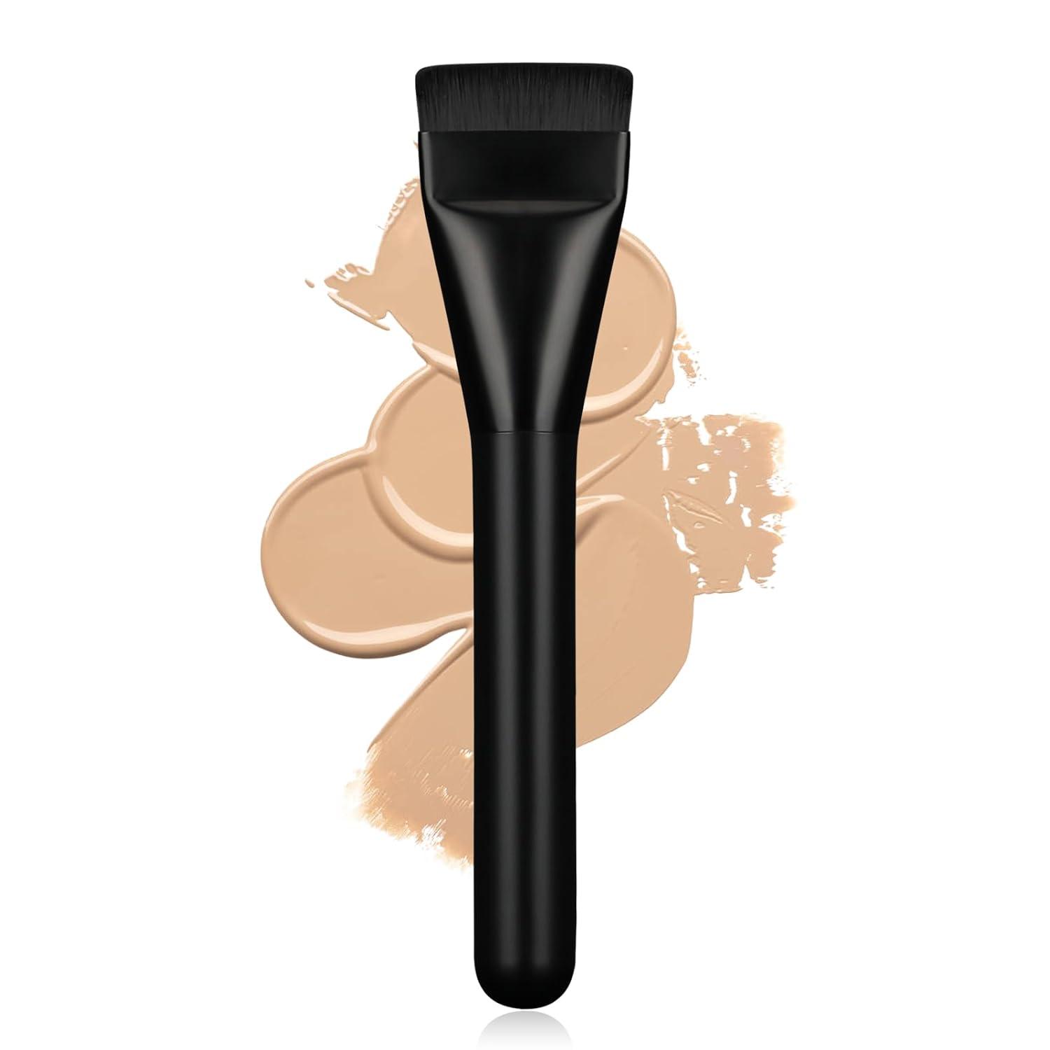 Flat Foundation Brush Faceoff: Blending Cream versus Liquid