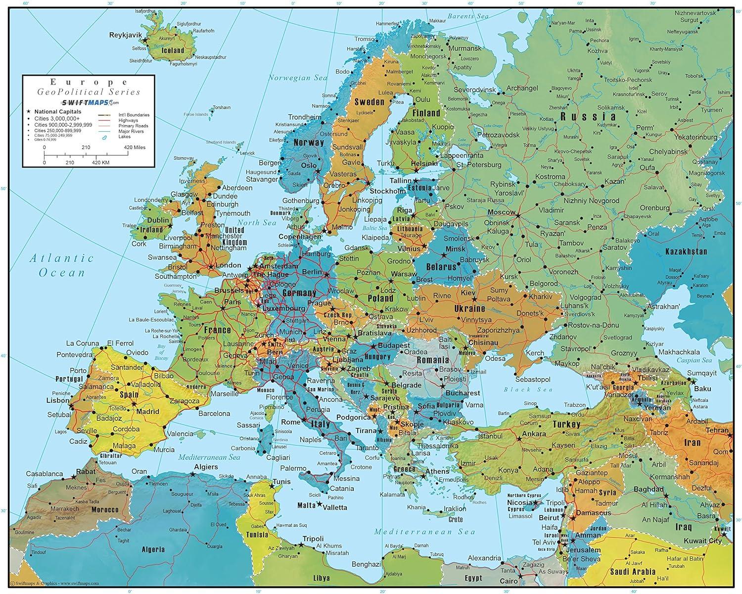 Europe Wall Maps Showdown: Swift, National Geographic, or Classic?