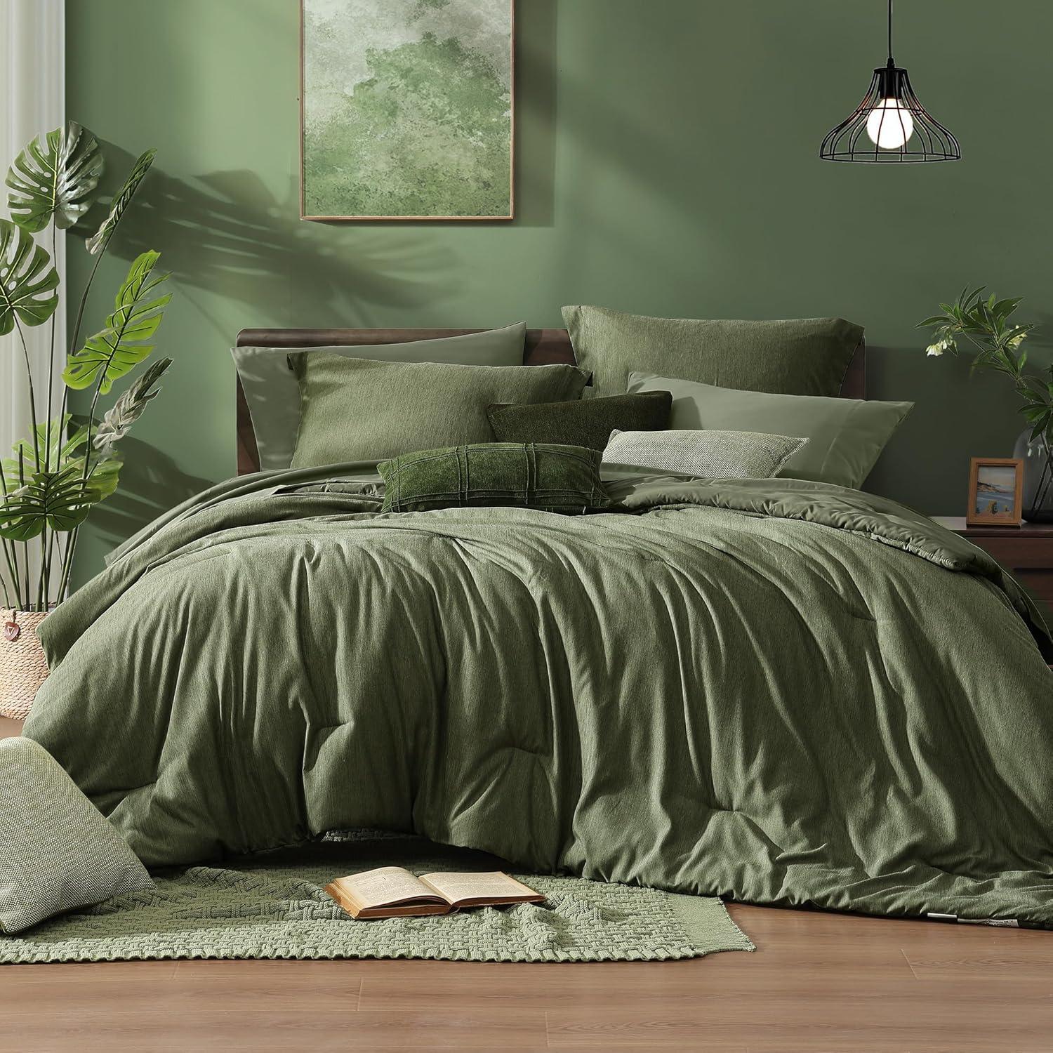 Colorful Comforter Showdown: Apricot vs. Olive vs. Beige Sets