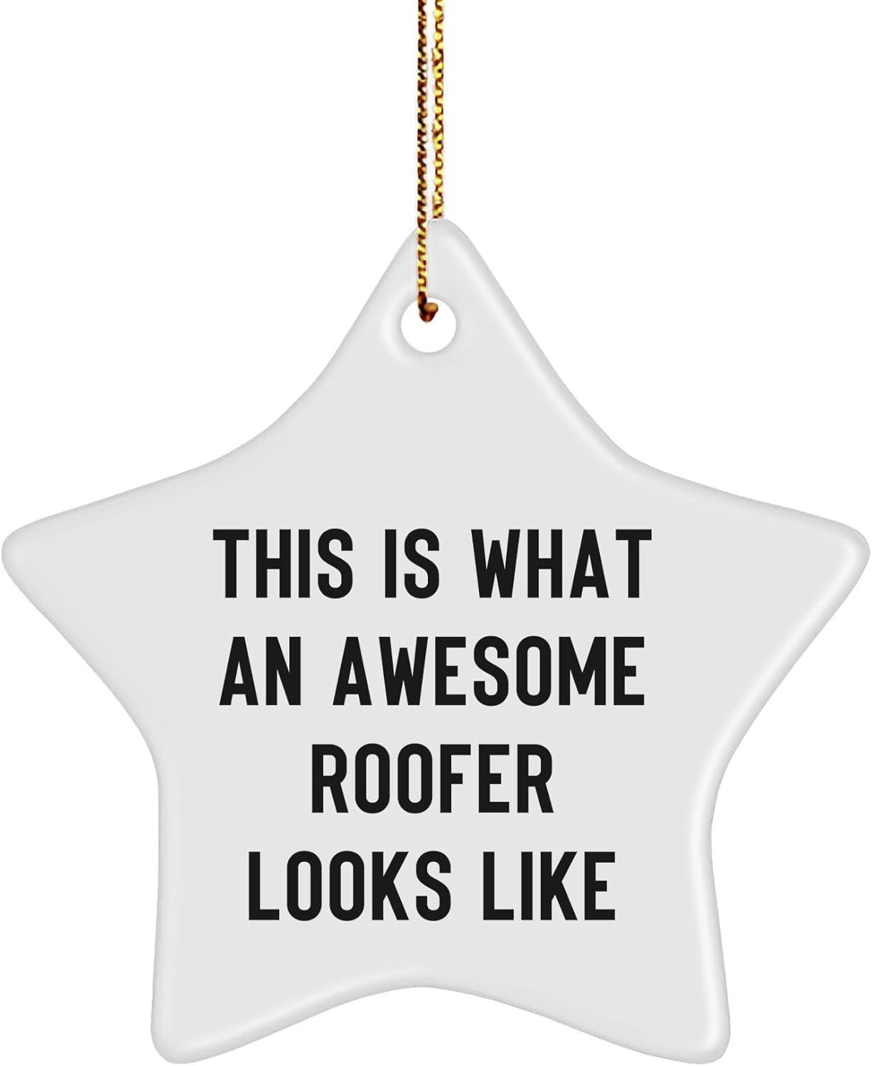 Funny Roofer Gifts: Star Ornament Showdown for the Holidays