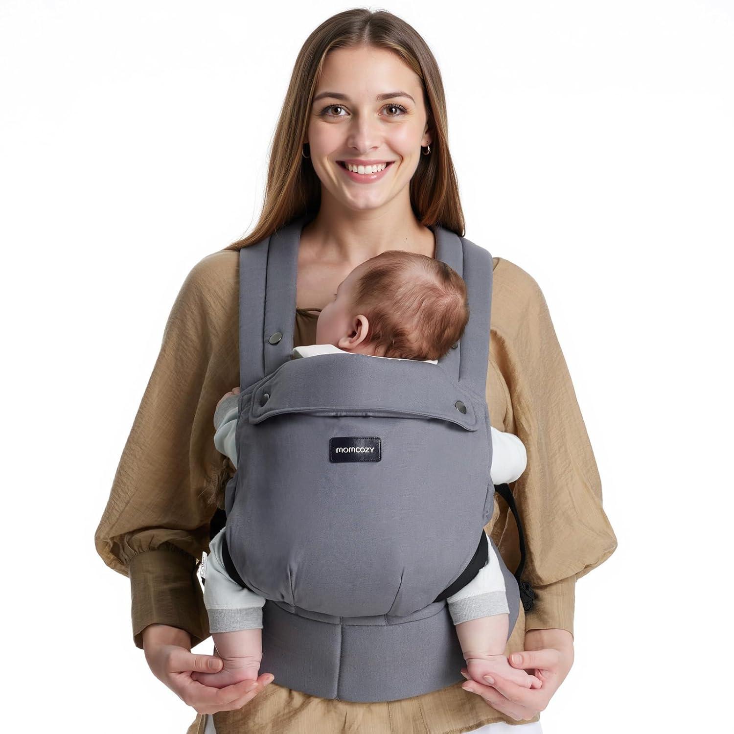Momcozy Carrier Hand-SFREE... Ergo tested, Lumbar comfort, Weight payoff... Trending vs stiff picks