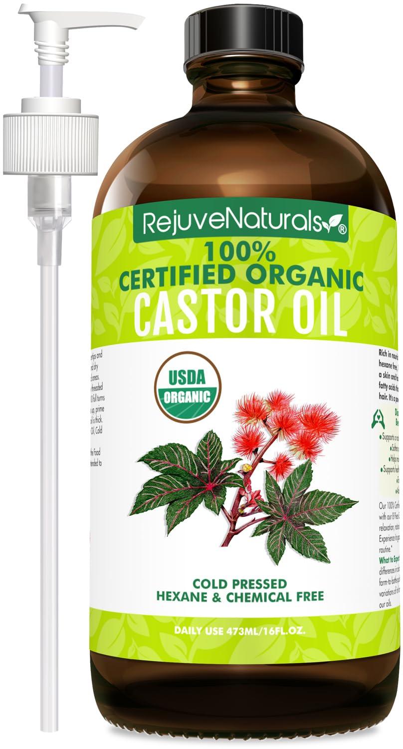 Surprising Growth Showdown: RejuveNaturals Castor Oil's Organic, Cold Pressed Power!