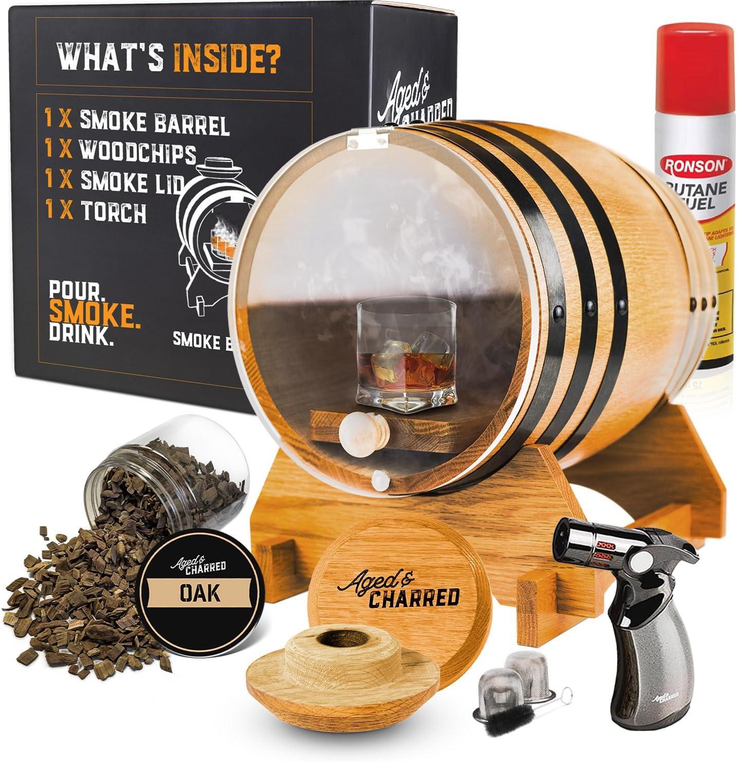 Old Fashioned Cocktail Kit Tested: USA Oak, Smoking Torch, Butane - Bourbon Gift for Men