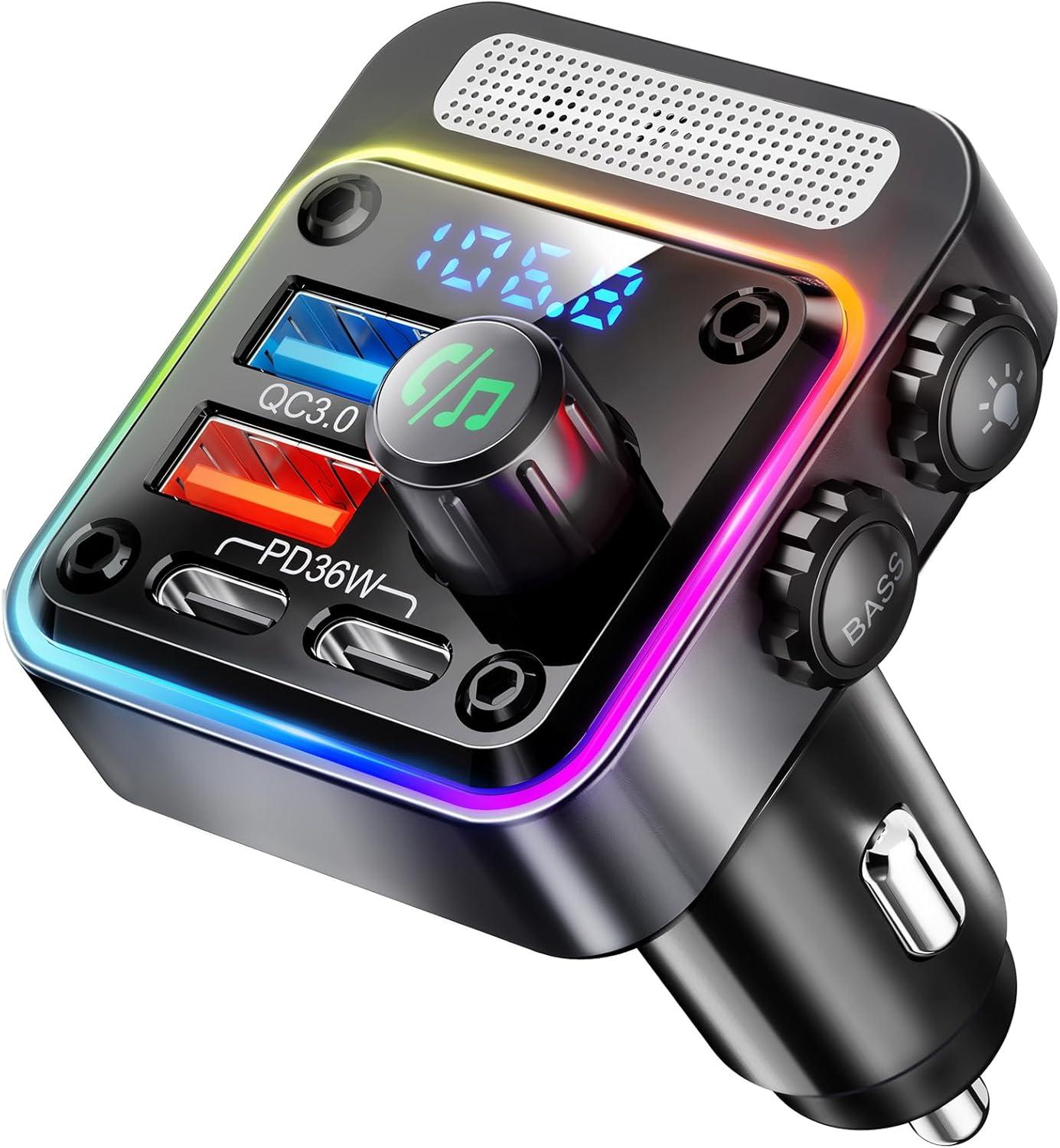 Nulaxy 54W Car Adapter: 4 Ports, Deep Bass, LED Lights, Hands-Free Calling - Surprising 2023 Insight