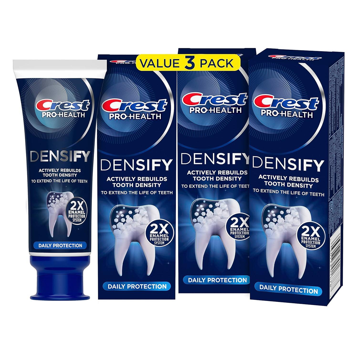 Crest Pro-Health Densify: Daily Protection. A Surprising Fluoride Boost for Sensitive Teeth (Pack of 3)