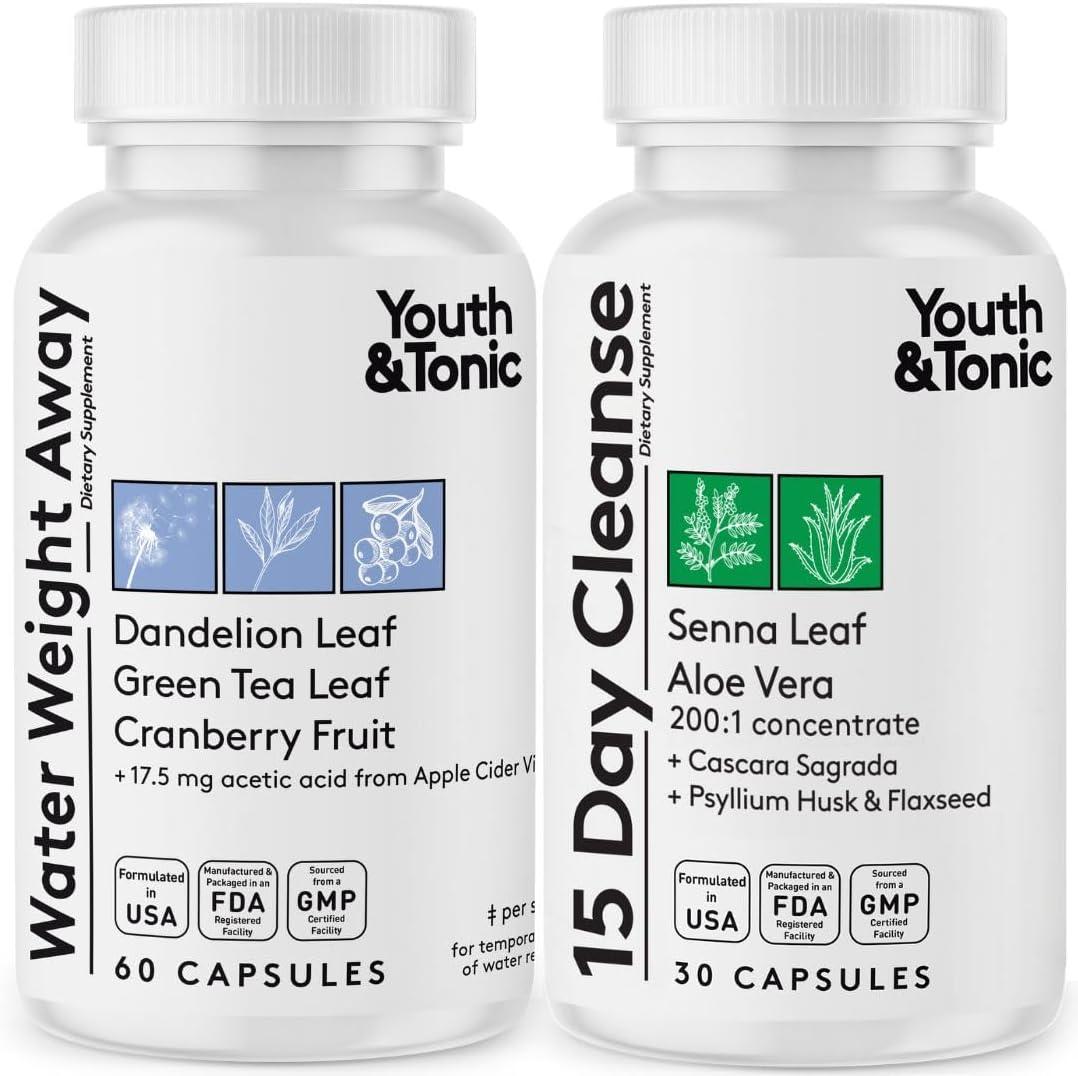 Youth & Tonic Detox: 15-Day vs 90-Cap Bloat Fix - Water Weight Tested, Post-Holiday?