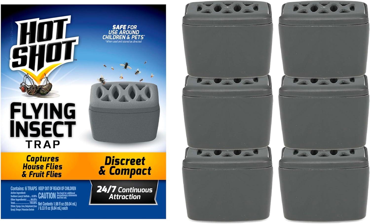 Hot Shot: Discreet, 24/7 No-Plug Trap - 6 Count, Surprising Eco Efficiency