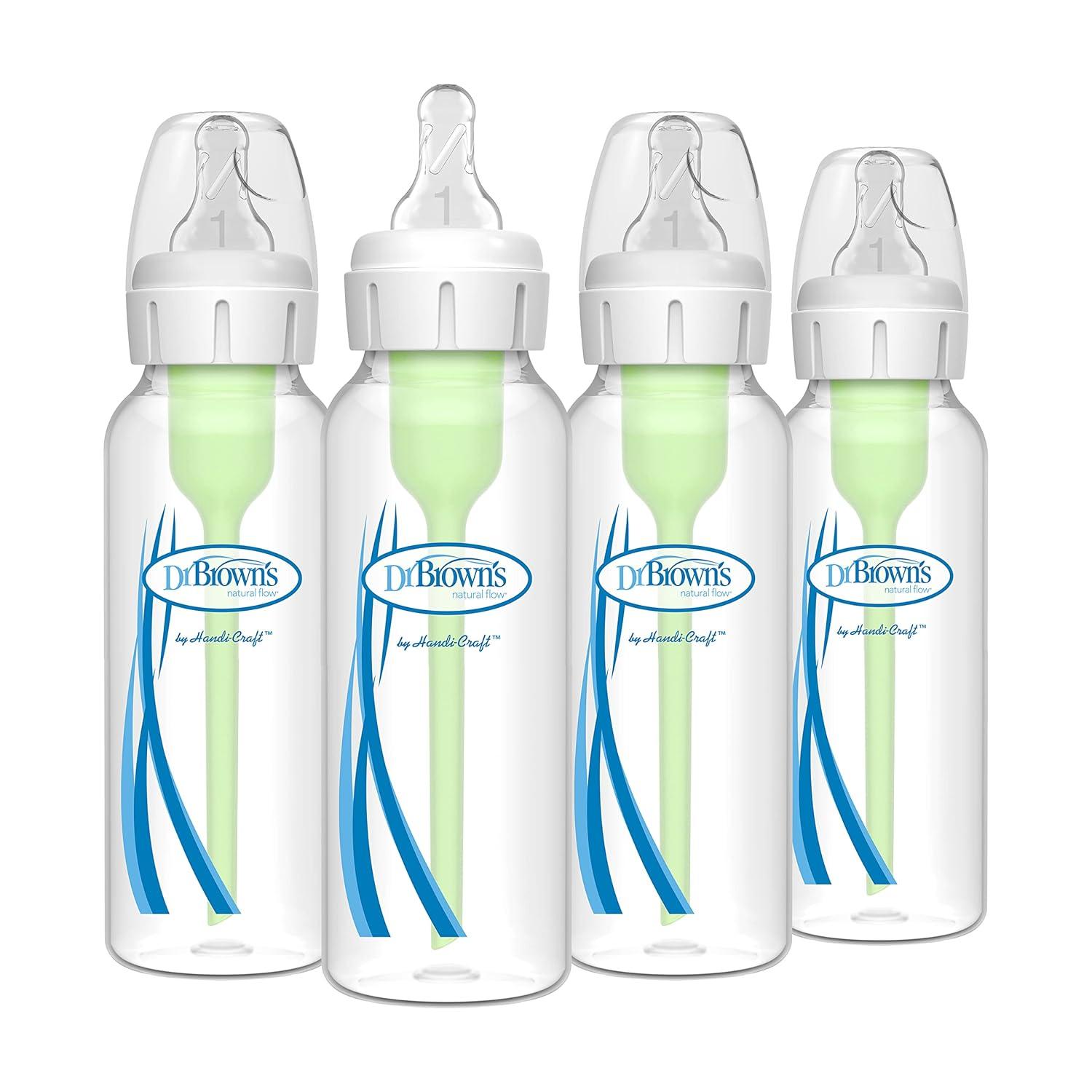 Dr. Brown's Narrow Bottle Tested: Anti-Colic System vs. Level 1 Slow Flow Nipples (colic relief)