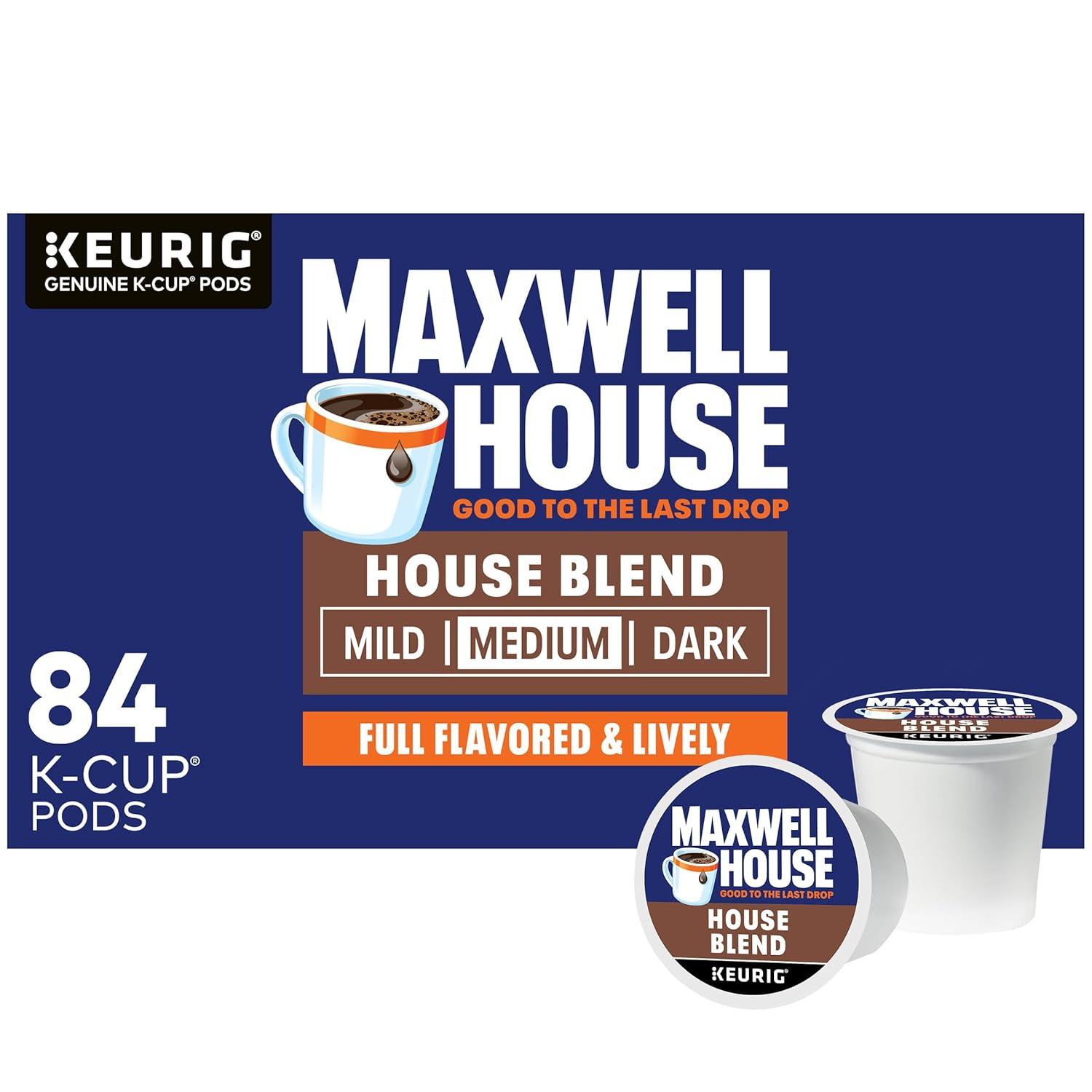 Maxwell House House Blend Medium Roast K-Cup Pods: 84 Ct Box Tested in Coffee Pod Showdown for the Daily Grind