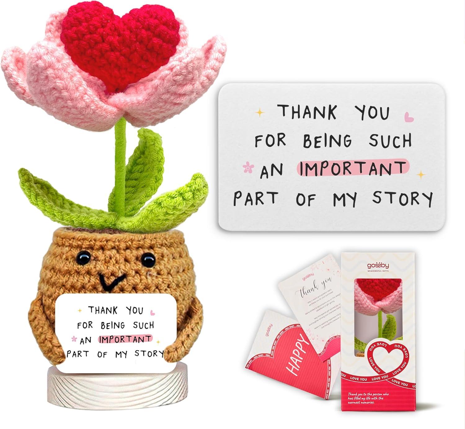 Surprising Insight: Gossby Handmade Heart Flower Crochet (Thank You Gift) for Women, Mothers Day