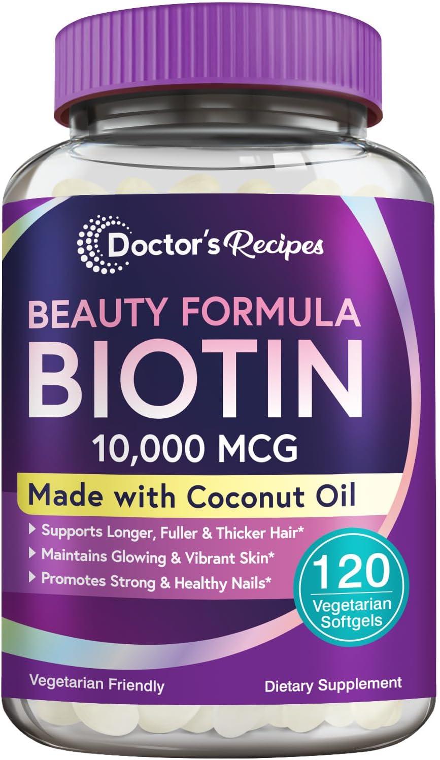 Doctor's Recipes Biotin 10K mcg vs. Coconut Oil: Surprising Skin & Hair Boost