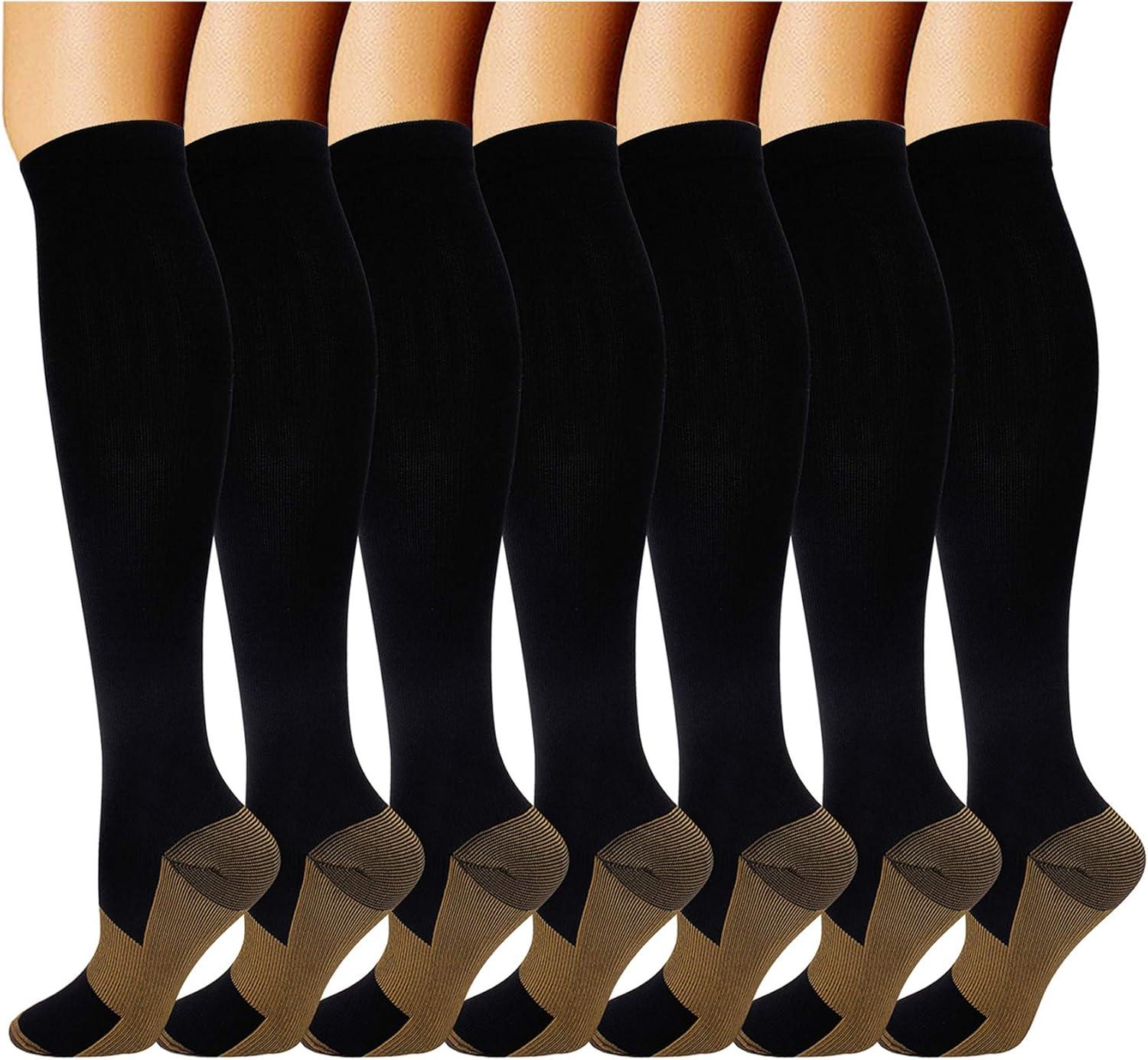 Double Couple 7-Pair Copper Compression Socks: Tested for 20-30 mmHg & Seasonal... Comfort?