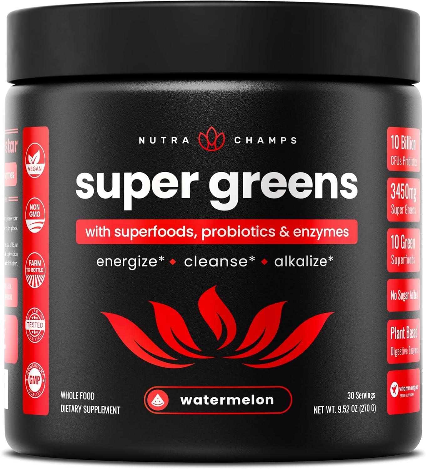NutraChamps Super Greens vs Watermelon: 20+ Greens, Hydration, & Probiotic Blend | Summer Showdown