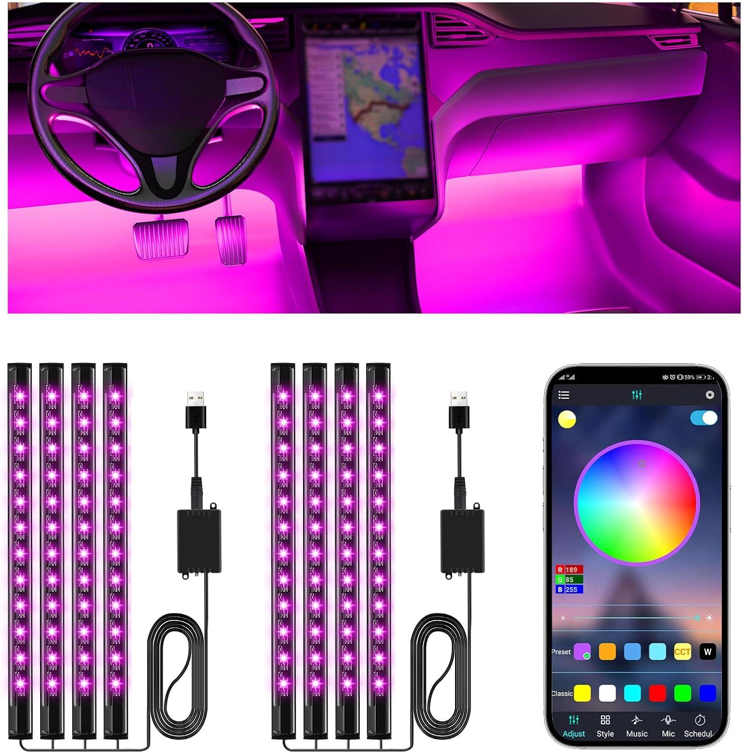 Car LED Lights vs. Winzwon: App-Controlled 2-Pack Gift Tested