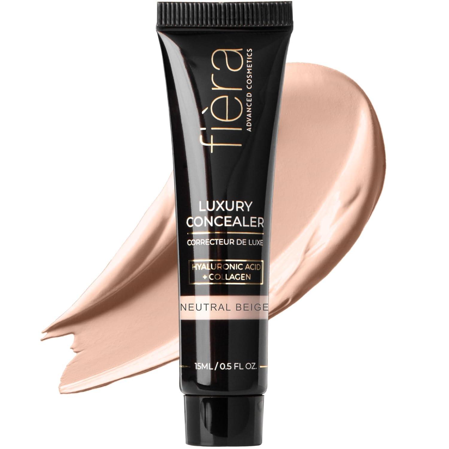 Fièra Luxury Concealer & Foundation with Anti-Aging Ingredients vs. Standard Makeup: Surprising Full Coverage for Mature Skin