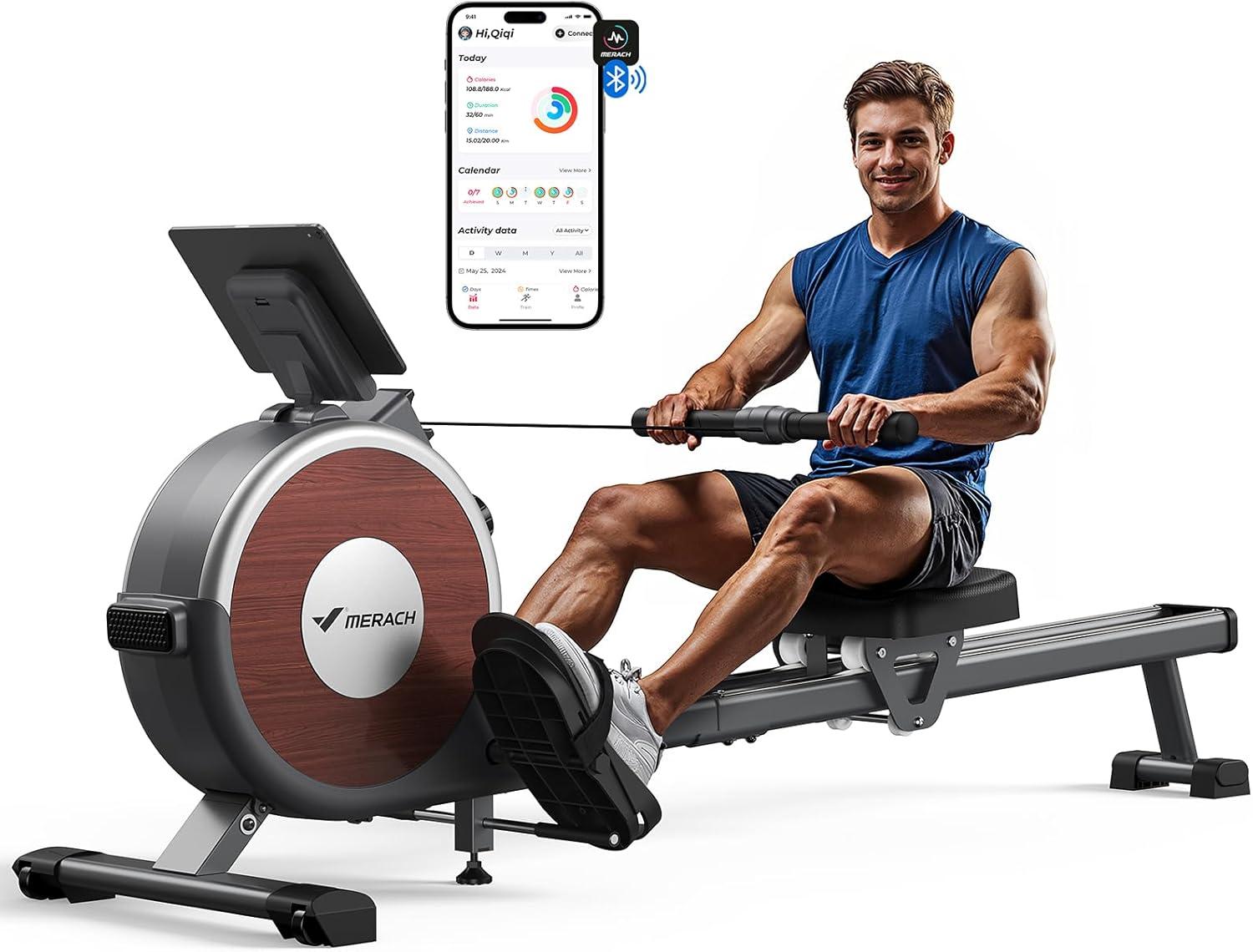 MERACH Rowing Machines for Home: Surprising Insight on Quiet Resistance, 16 Levels, Dual Slide Rail, and App Compatibility