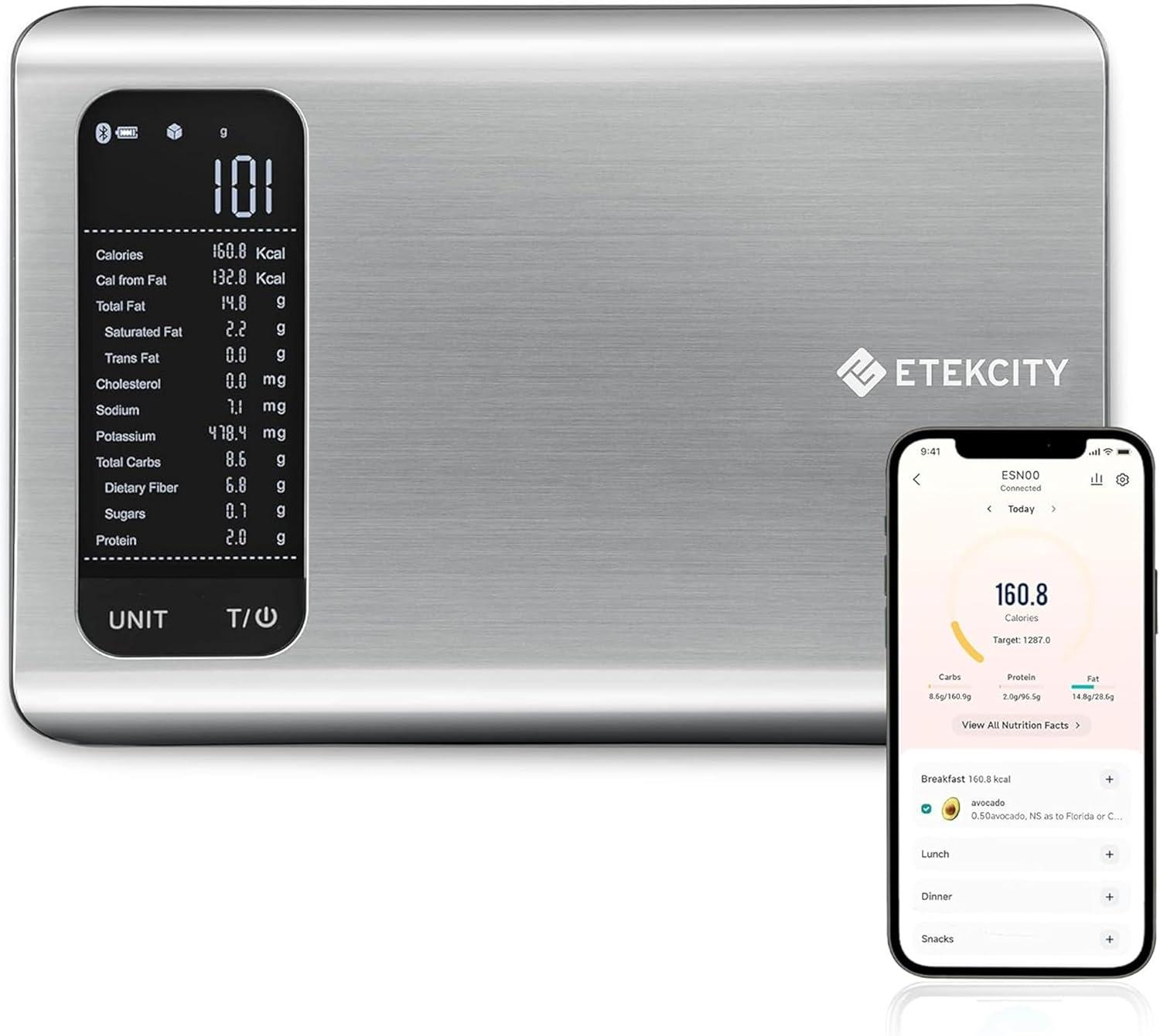 Etekcity Smart Food Scale: Nutritional Calculator + 11lb Capacity (Weight Loss Tested, Build Tested)