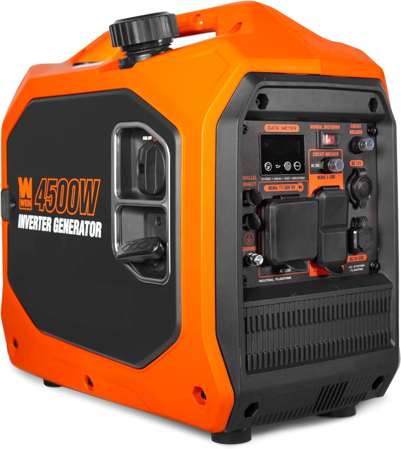 Versus Quiet, Portable, Lightweight, Fuel Shut Off: WEN 4500-Watt Inverter Generator Tested for RV-Ready Power