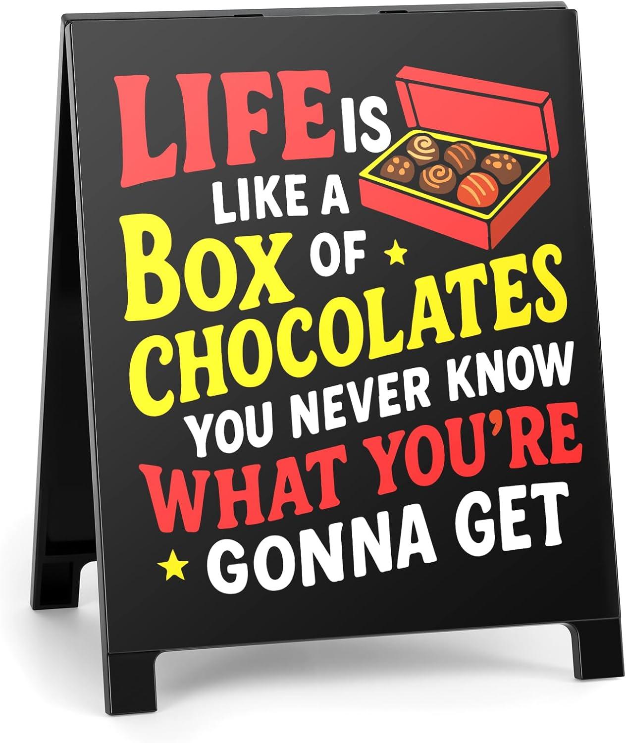 Inspirational Desk Decor Tested: Box-of-Chocolates Motif vs White Elephant Gift Appeal
