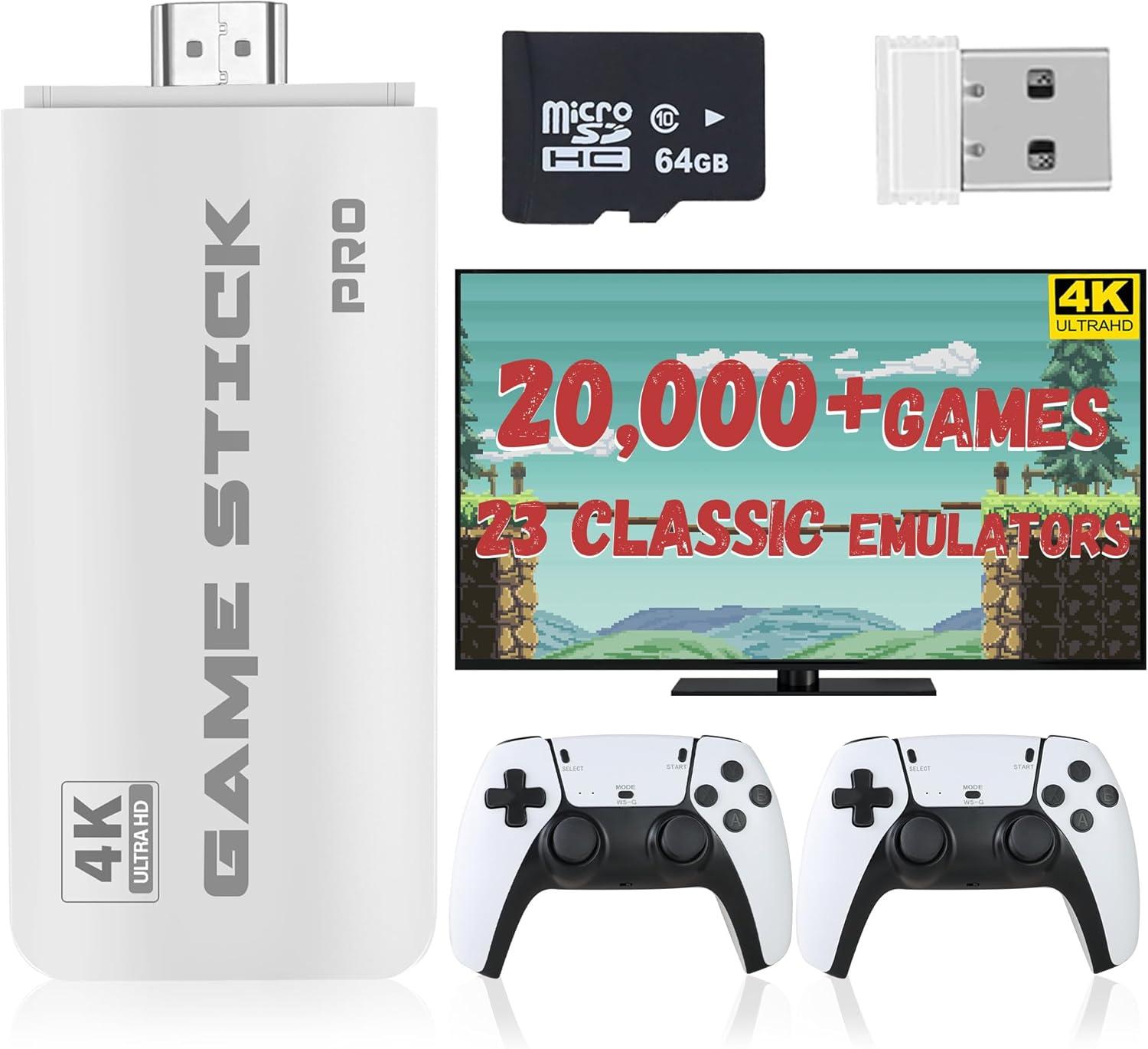 Retro Console: 20K+ Games, HDMI Stick, 23 Emus, 64GB - Tested for Modern Gamers