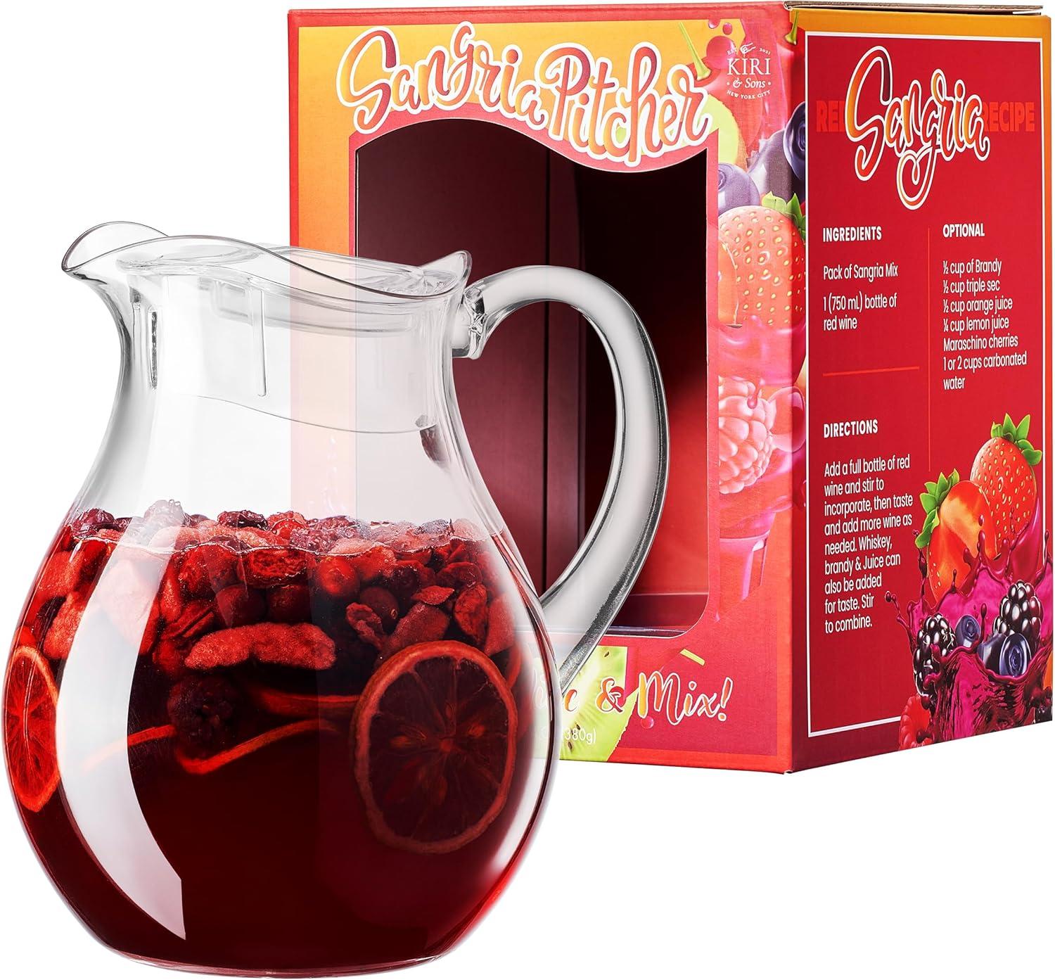 Sangria Drink Mix vs DIY Mixology: Dehydrated Fruit vs Infusion Kit, Acrylic Pitcher with Lid Tested for Party Prep