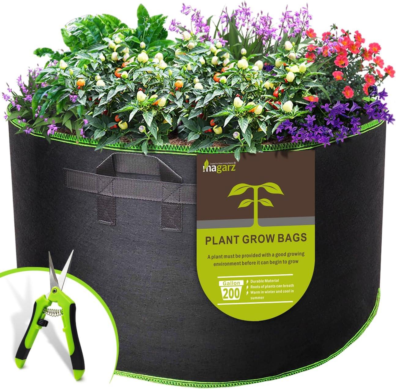 Grow Bags vs. Plastic: 200-Gallon Fabric's Eco... Edge (Black) Handle
