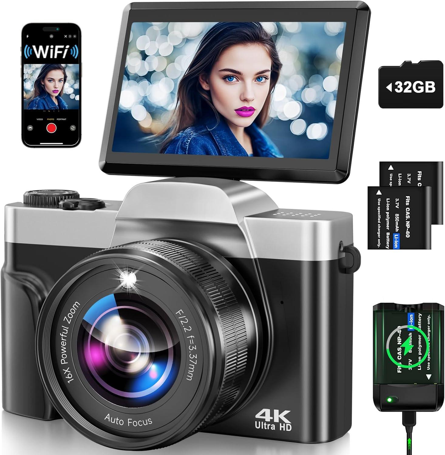 4K WiFi vs 2025 180° Flip Screen Vlogging Camera: Tested for Travel & YouTubers