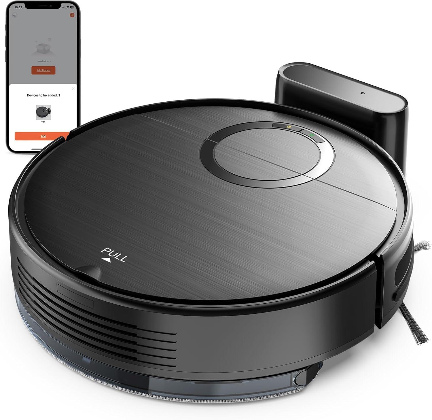 Best 2-in-1 Robot Vacuum and Mop Combo with Schedule Wi-Fi Remote 2000Pa Suction for Pet Hair Hard Floors